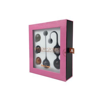 Вагінальні кульки Adrien Lastic Harmony Stones, напівдорогоцінне каміння, діаметр 3 см, 2 тримачі
