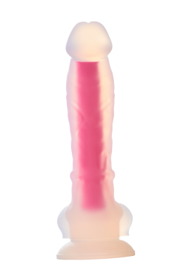 Фалоімітатор Dream Toys, що світиться RADIANT SOFT SILICONE GLOW IN THE DARK DILDO LARGE PINK