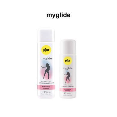 Збуджуюча змазка на водній основі pjur my glide 30 мл, з женьшенем, зігріває