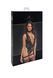 Боді Noir Handmade F297 Libido Deep-V bodysuit with collar, pearl chain and garter - XXL