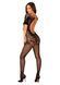Сітчастий бодістокінг з квітковим малюнком Obsessive Bodystocking F238 S/M/L, black, з доступом