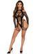 Бодістокінг Leg Avenue Fishnet Garter Harness and Teddy One Size Black