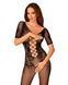 Сітчастий бодістокінг з квітковим малюнком Obsessive Bodystocking F238 S/M/L, black, з доступом