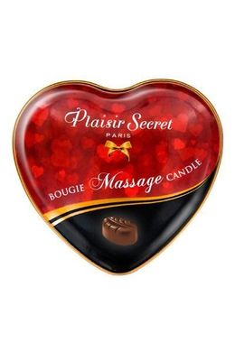 Масажна свічка сердечко Plaisirs Secrets Chocolate (35 мл), шоколад