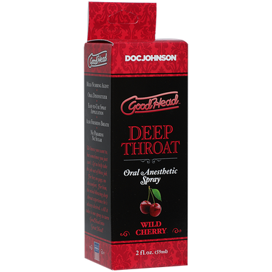 Спрей для минета Doc Johnson GoodHead DeepThroat Spray – Wild Cherry 59 мл для глубокого минета, дикая вишня