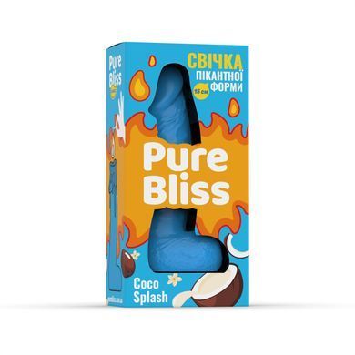 Ароматна свічка пікантної форми Pure Bliss Blue Coco Splash (Кокосове молоко) 15 см