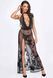 Сукня Noir Handmade F312 Divinity long flocked mesh dress with open back - XL
