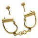 Наручники LOCKINK Love-slave Handcuffs, золотисті, металеві, у формі стремен