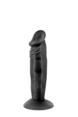 Фаллоимитатор с присоской Real Body — Real Zack Black, TPE, диаметр 3,7 см
