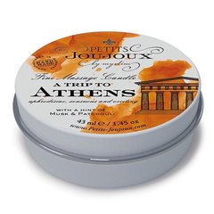 Масажна свічка Petits Joujoux - Athens - Musk and Patchouli (43 мл) з афродизіаками, Афіни - мускус і пачулі