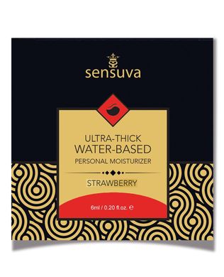 Пробник Sensuva - Ultra–Thick Water-Based Strawberry (6 мл), ультрагустой, на водной основе, "Клубника"
