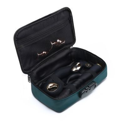 Кейс для іграшок Dorcel DISCREET BOX LUXURY GREEN, кодовий замок, 27&times;16&times;7,62 см