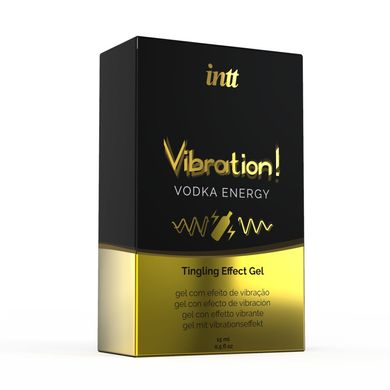 Жидкий вибратор Intt Vibration Vodka (15 мл) EXTRA GREEN, очень вкусный, действует до 30 минут, водка
