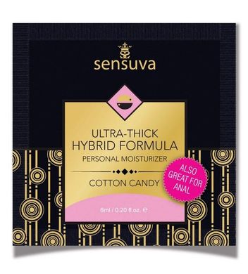 Пробник Sensuva - Ultra-Thick Hybrid Formula Cotton Candy (6 мл), гибридная формула, "Сахарная вата"