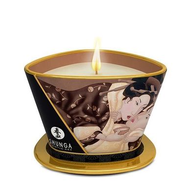 Массажная свеча Shunga Massage Candle – Intoxicating Chocolate (170 мл) с афродизиаками, пьянящий шоколад