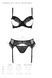 Комплект Passion KERRIA SET WITH OPEN BRA black L/XL - ECO Passion