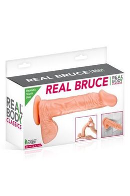 Фаллоимитатор Real Body — Real Bruce Flesh, TPE, диаметр 4,2 см