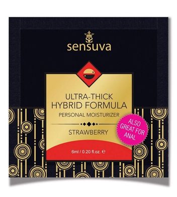 Пробник Sensuva - Ultra-Thick Hybrid Formula Strawberry (6 мл), ультрагустой, на водной основе, "Клубника"