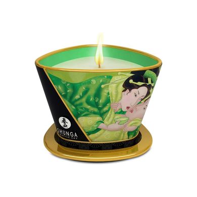 Массажная свеча Shunga Massage Candle – Exotic Green Tea (170 мл) с афродизиаками, экзотический зеленый чай