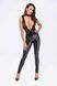 Комбінезон Noir Handmade F298 Libido Deep-V catsuit with collar and pearl chain - XL
