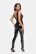 Комбінезон Noir Handmade F298 Libido Deep-V catsuit with collar and pearl chain - XL