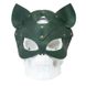 Преміум маска кішечки LOVECRAFT, натуральна шкіра, зелена, подарункова упаковка