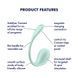Смарт-віброяйце Satisfyer Smooth Petal Connect App Mint