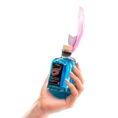 Набір для масажу Orgie &ndash; Sexy Therapy Cotton Candy (100 мл), їстівна розігрівальна олія + пір&rsquo;їнка