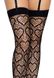 Leg Avenue Heart net thigh highs OS Black