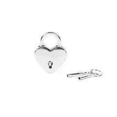 Замочок-сердечко Liebe Seele Heart Shape Padlock Silver (2 шт), універсальний