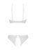 Комплект: бра, трусики з ажурним декором та відкритим кроком Ursula Set white L/XL — Passion