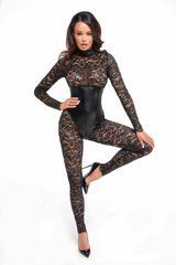 Комбінезон Noir Handmade F299 Enigma lace catsuit with underbust bodice - M