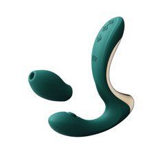 Вібратор-пульсатор з вакуумною насадкою Zalo &ndash; Talis G-Spot PulseWave Vibrator Turquoise Green