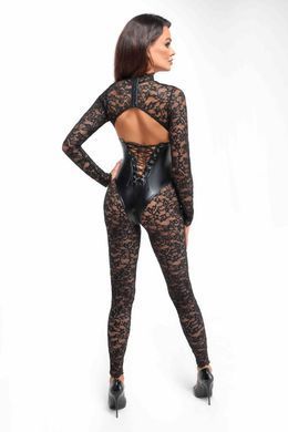 Комбінезон Noir Handmade F299 Enigma lace catsuit with underbust bodice - M