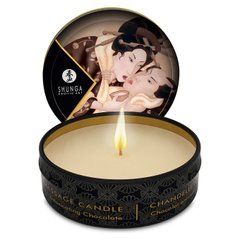 Масажна свічка Shunga Mini Massage Candle – Intoxicating Chocolate (30 мл) з афродизіаками, п'янкий шоколад