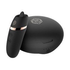 Мінівібратор з язичком Rosy Gold - Vibrating & Licking Dual Stimulator