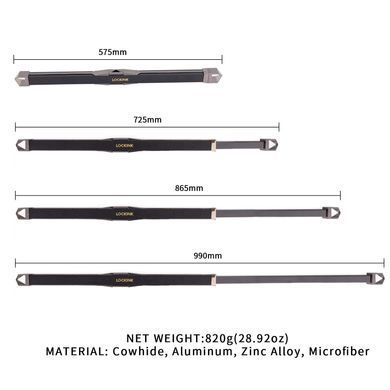 Фіксатор-розпірка LOCKINK Adjustable Spreader Bar Set, чорний, шкіряний, ремені для шиї, рук/ніг