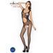 Бодістокінг Passion BS044 black, комбінезон з відкритим животиком