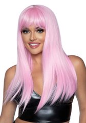 Довга рожева перука Leg Avenue Long straight bang wig, гладенька, 61 см