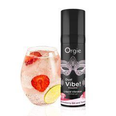 Рідкий вібратор DUAL VIBE коктейль Джин-тонік полуниця, 15 мл Orgie (Бразилія-Португалія)