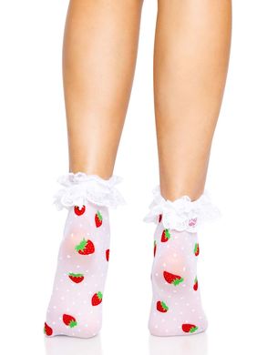Leg Avenue Strawberry ruffle top anklets