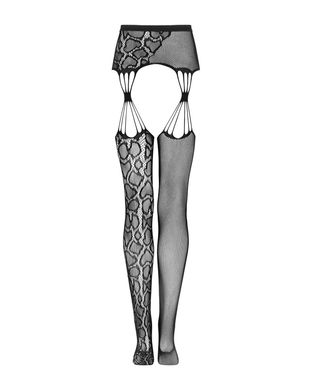 Еротичні колготки-бодістокінг Obsessive Garter stockings S821 S/M/L, імітація панчіх