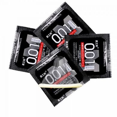Набір ультратонких презервативів 0,01 мм з додатковим лубрикантом, Black 10 шт