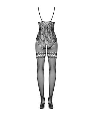 Бодістокінг Obsessive Bodystocking F213 XL/XXL, імитація кружевного боді и резинки для панчох