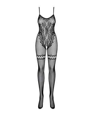 Бодістокінг Obsessive Bodystocking F213 XL/XXL, імитація кружевного боді и резинки для панчох