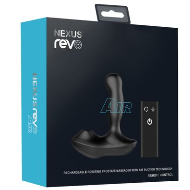 Масажер простати Nexus Revo Air з вакуумним стимулятором промежини та головкою, що обертається