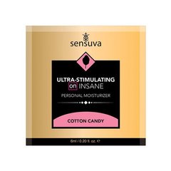 Пробник Sensuva - Ultra-Stimulating On Insane Cotton Candy (6 мл), на комбінованій основі, "солодка вата"