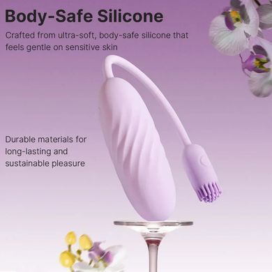 Смарт-віброяйце Svakom Plume Pastel Lilac, 2 мотори, м&rsquo;який кінчик для стимуляції клітора