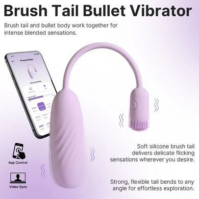 Смарт-віброяйце Svakom Plume Pastel Lilac, 2 мотори, м&rsquo;який кінчик для стимуляції клітора