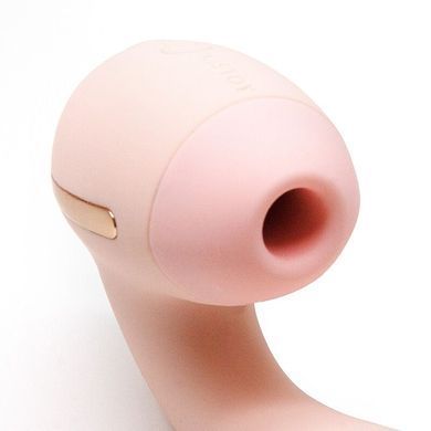 Вакуумний вібратор Kistoy Tina Mini Light Pink, вагінально-кліторальний